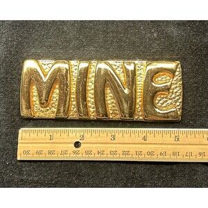 24K Gold Plated Brass Paper Weight "MINE" Lawson & Lawson Inc. NYC “GOLDMINE”